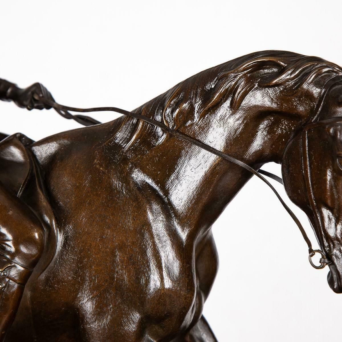 19th Century French Bronze Of A Polo Player, Joseph Cuvelier, C.1870 photo 4495.0