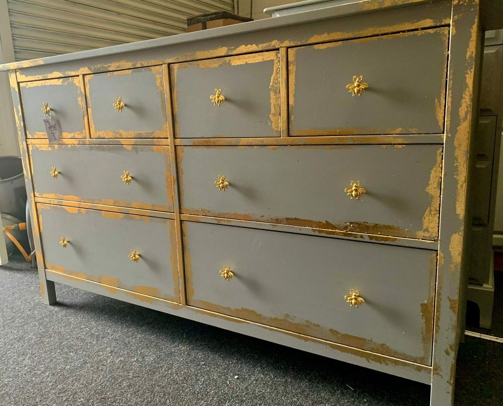 Large Chest Of Drawers Painted Bespoke Stencilled photo furniture