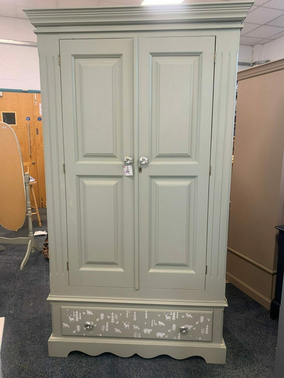 Bespoke Painted Solid Pine Wardrobe Children’s Wardrobe With Drawers