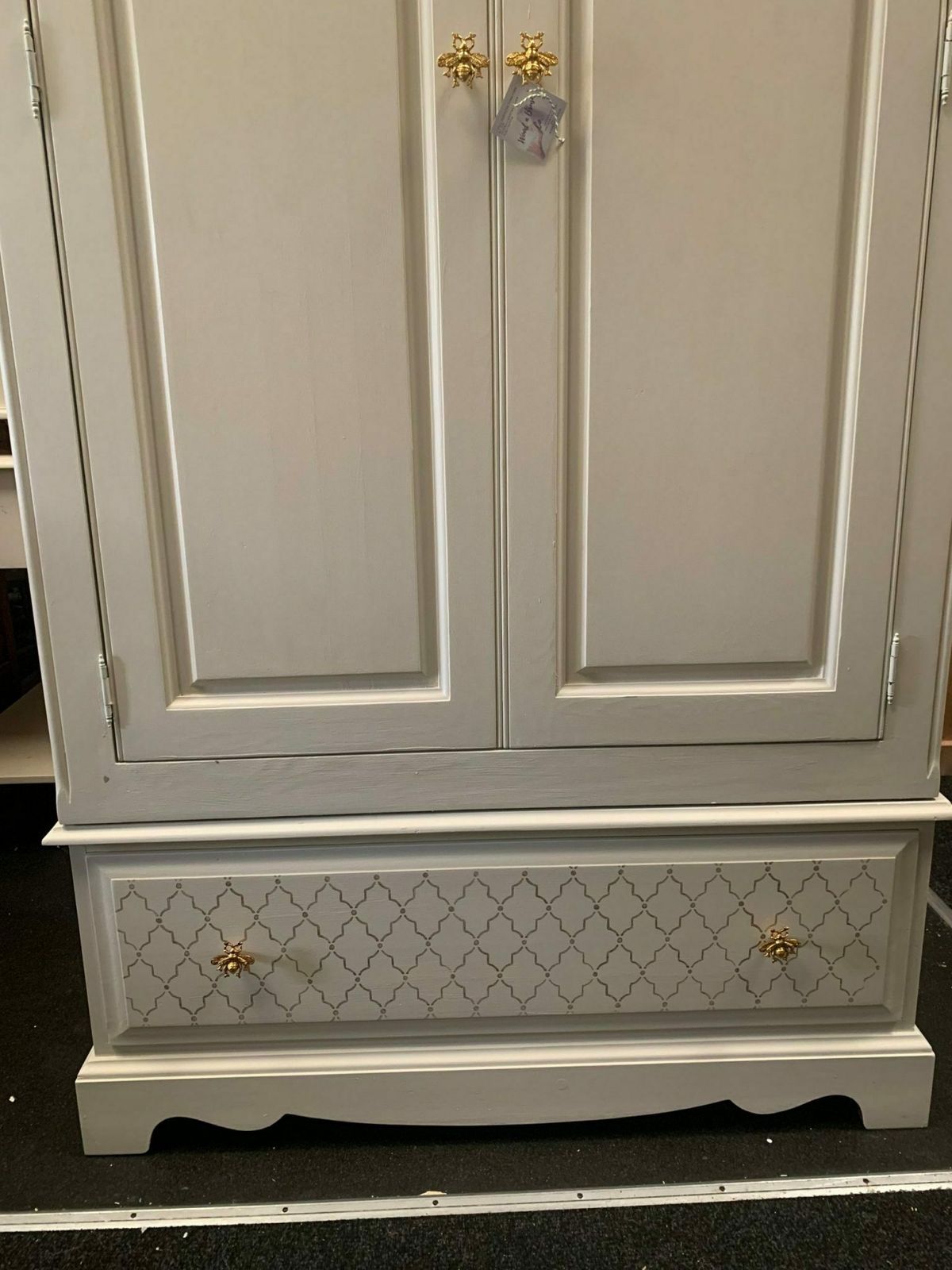 Painted Wardrobe Double Single Painted Bespoke Stencilled photo for sale