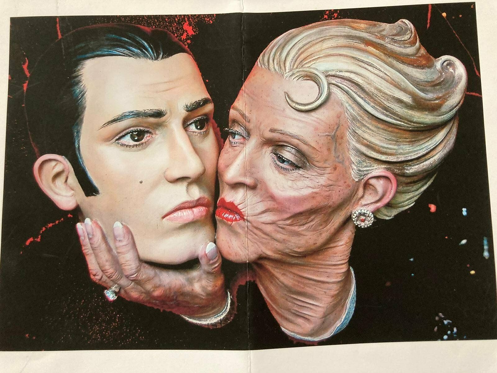 Paolo Schmidlin, Old Woman With Gigolo, 90s photo furniture