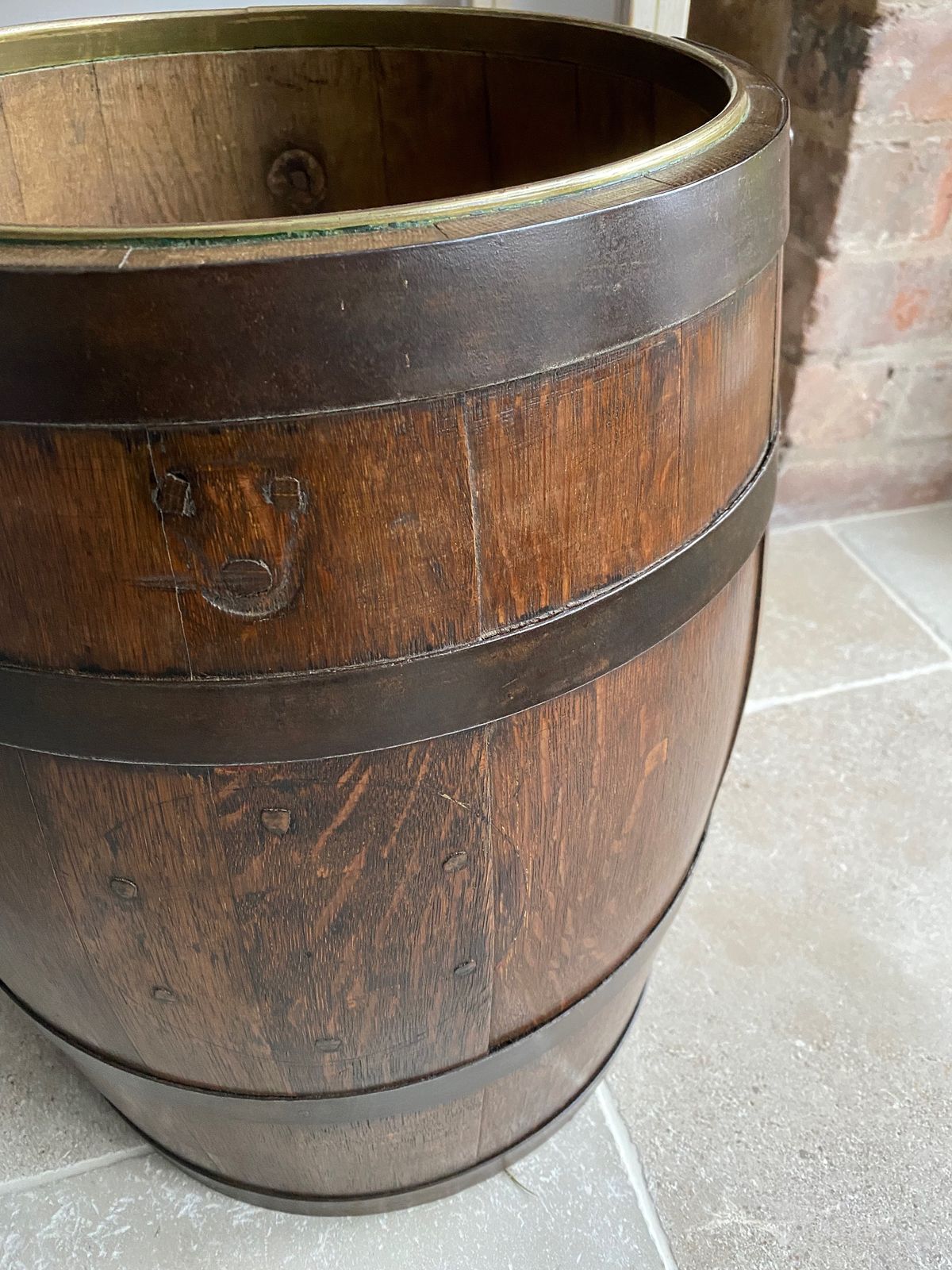Oak Barrel Stick Stand Log Bin photo 230.0