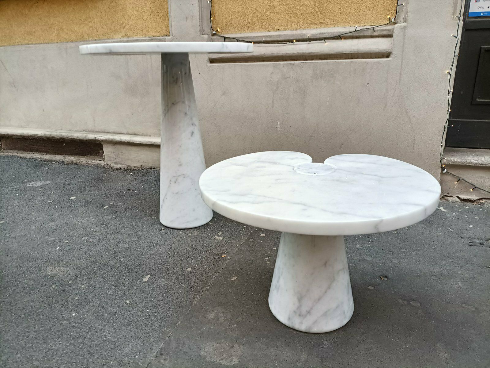 Eros White Marble Coffee Table By Angelo Mangiarotti For Skipper 1980s Set Of 2 photo furniture
