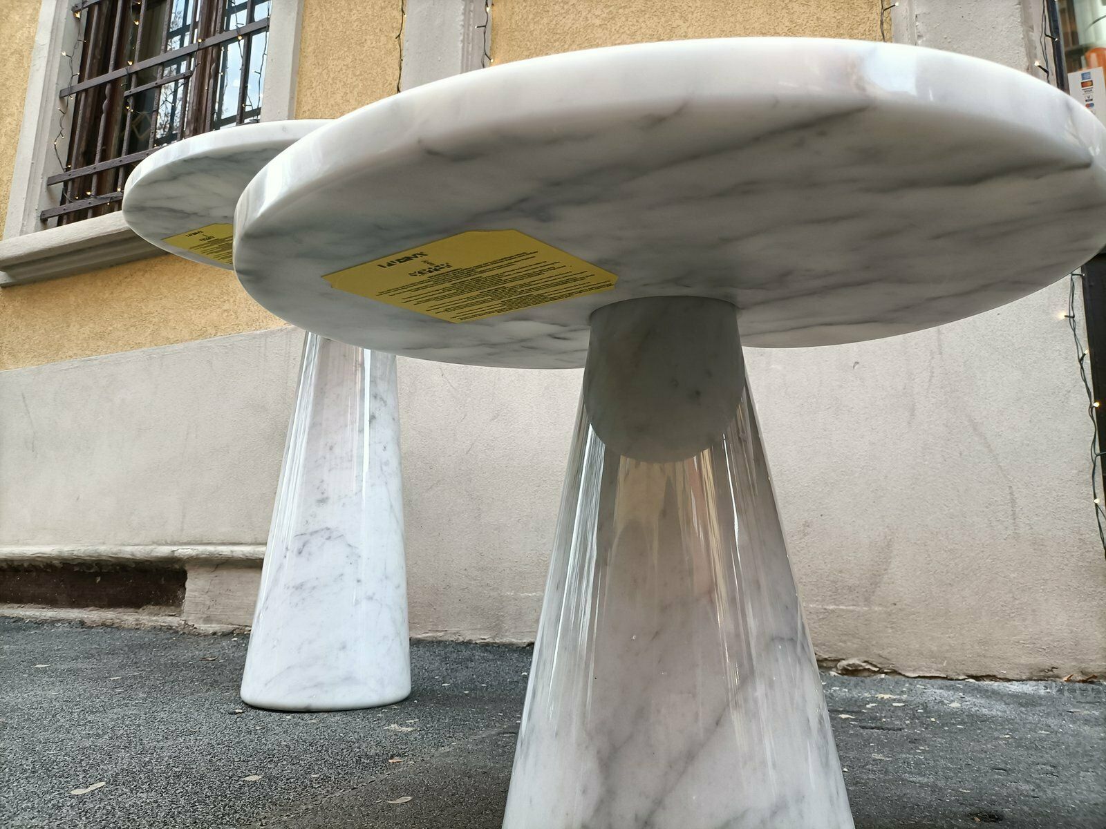 Eros White Marble Coffee Table By Angelo Mangiarotti For Skipper 1980s Set Of 2 photo buy