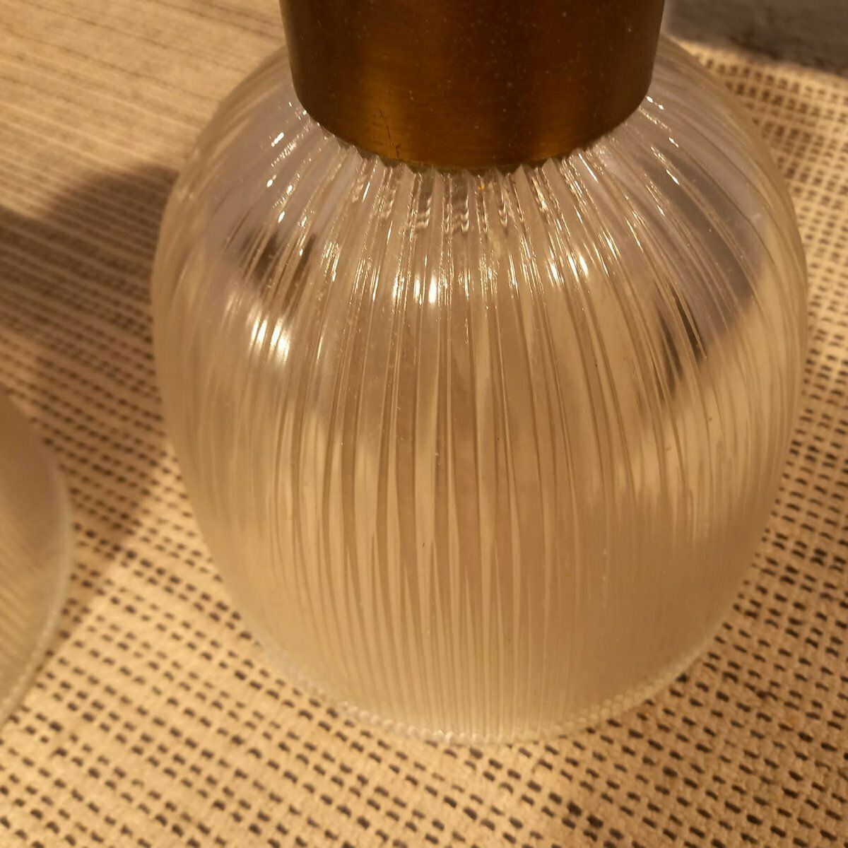 Brass And Glass Wall Lamp By Fidenza Vetraria In The Style Of Azucena 1950s photo vinterior