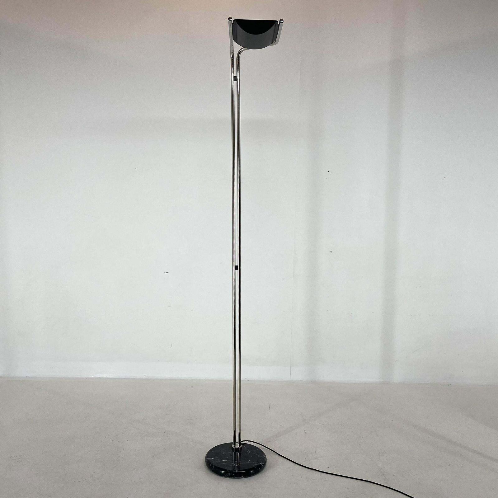 1970''S Chrome & Marble Floor Lamp By Bruno Gecchelin For Guzzini, Italy photo Lighting