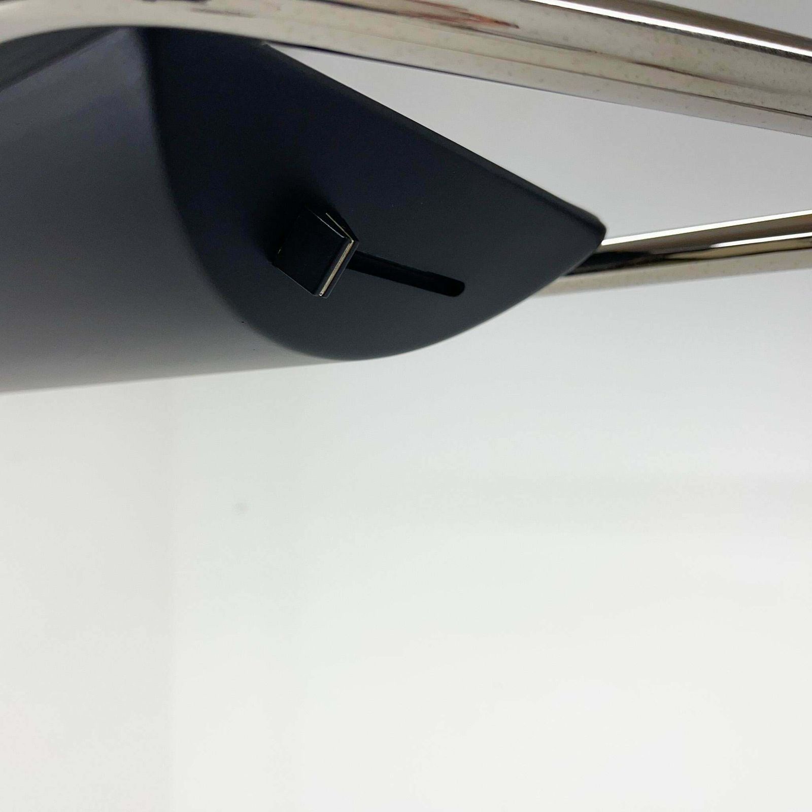 photo for sale 1970''S Chrome & Marble Floor Lamp By Bruno Gecchelin For Guzzini, Italy