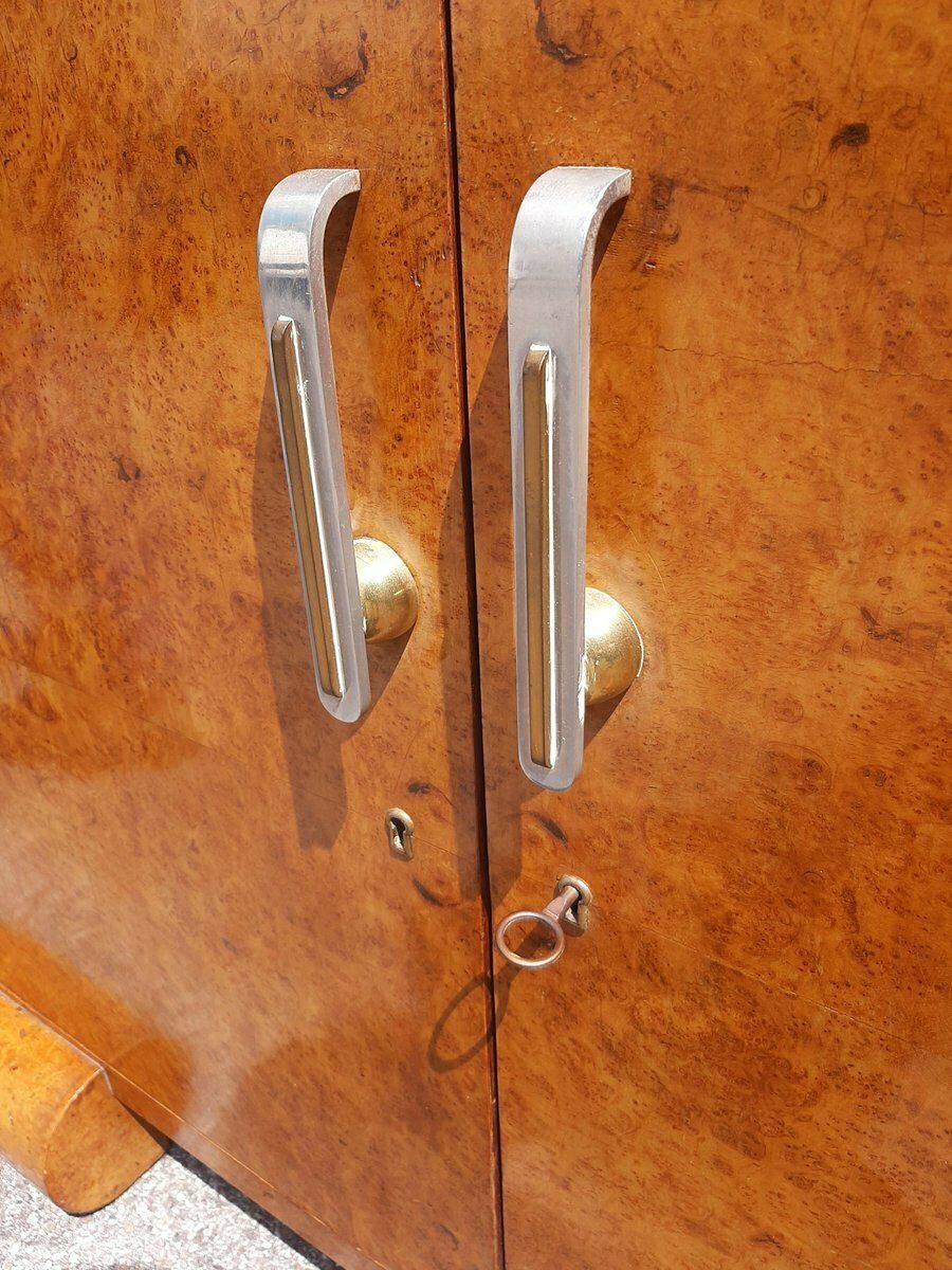 Art Deco Thuja Root Chest Of Drawers With Chrome And Brass Handles, 1930s photo 1894.0