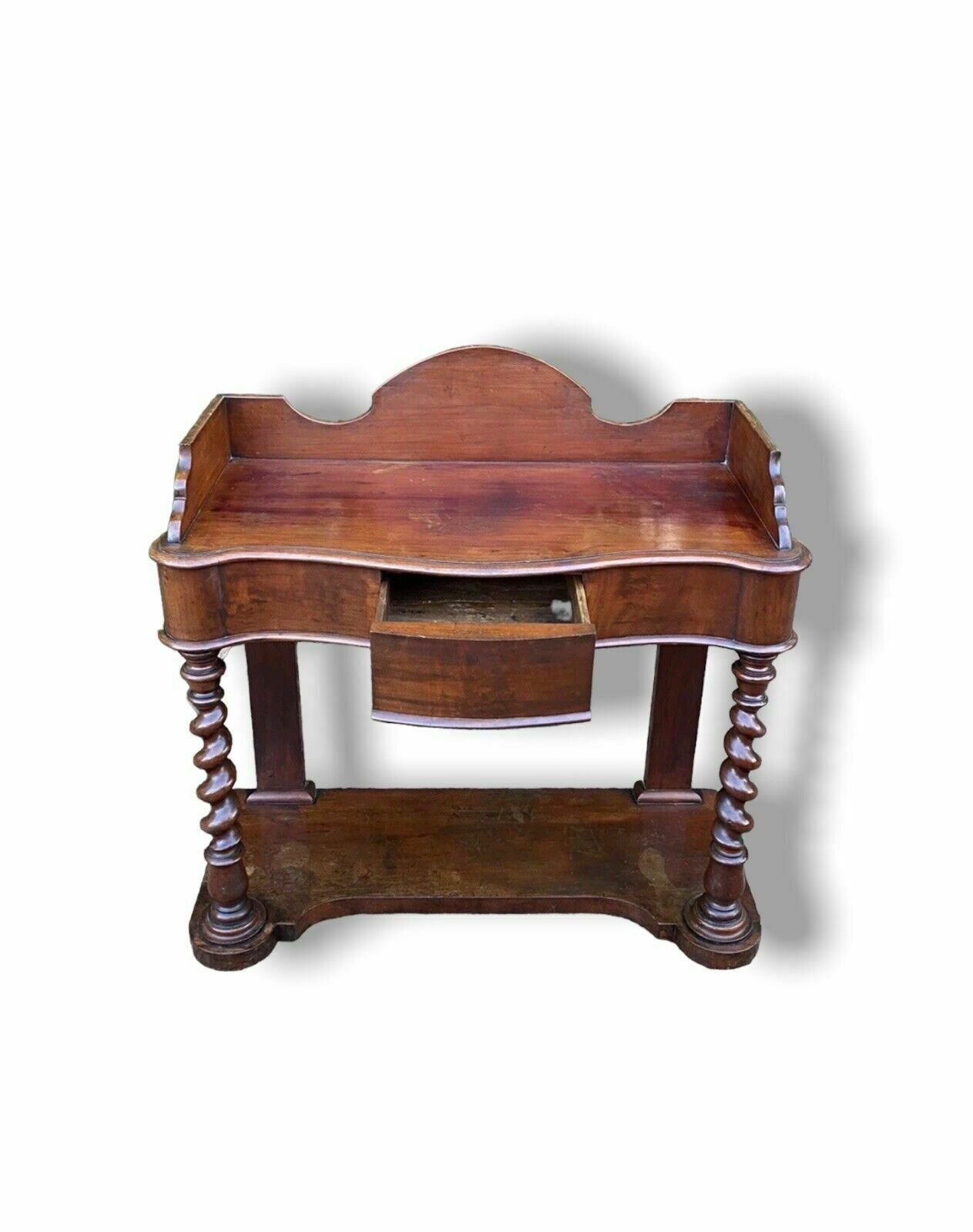 Antique Victorian Mahogany Washstand Potential Sink Unit Dressing Table Console photo for sale