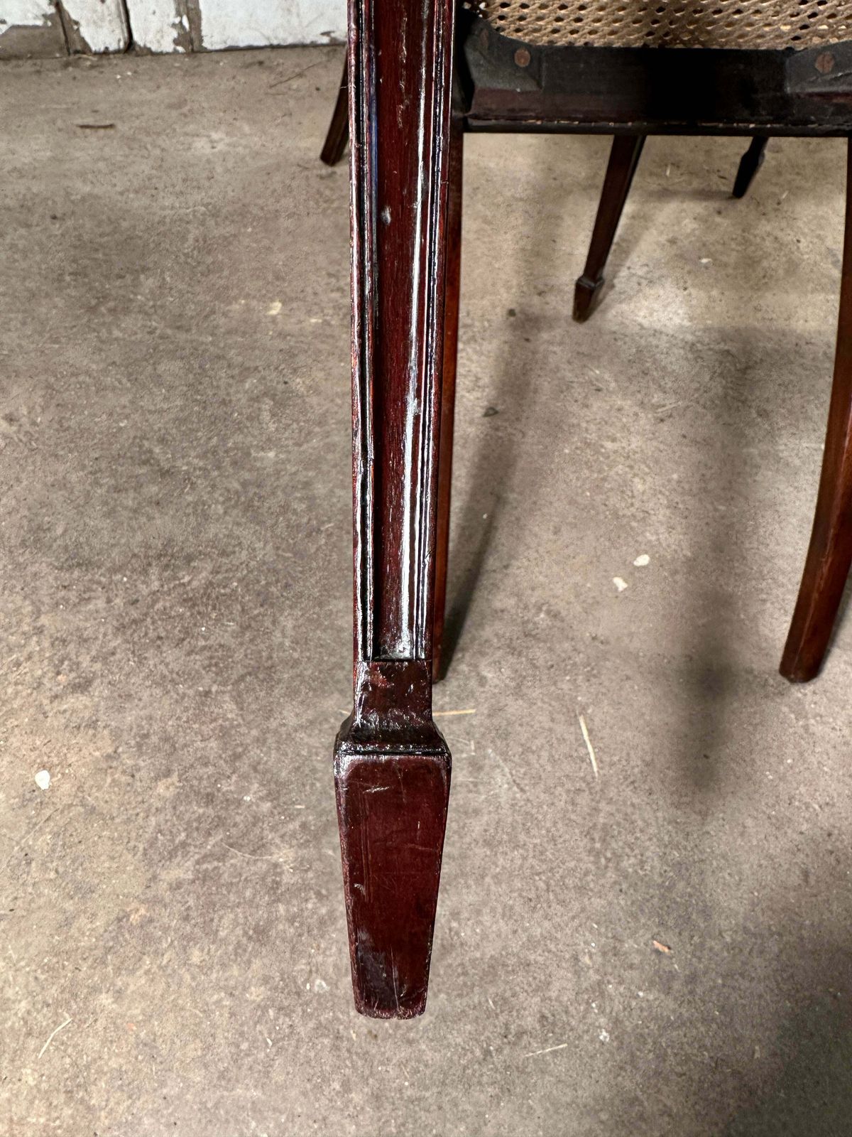 Rare Pair Of Original Federal Samuel Mcintire Sheraton Cuban Mahogany Cane Chairs Circa 1790 photo vinterior
