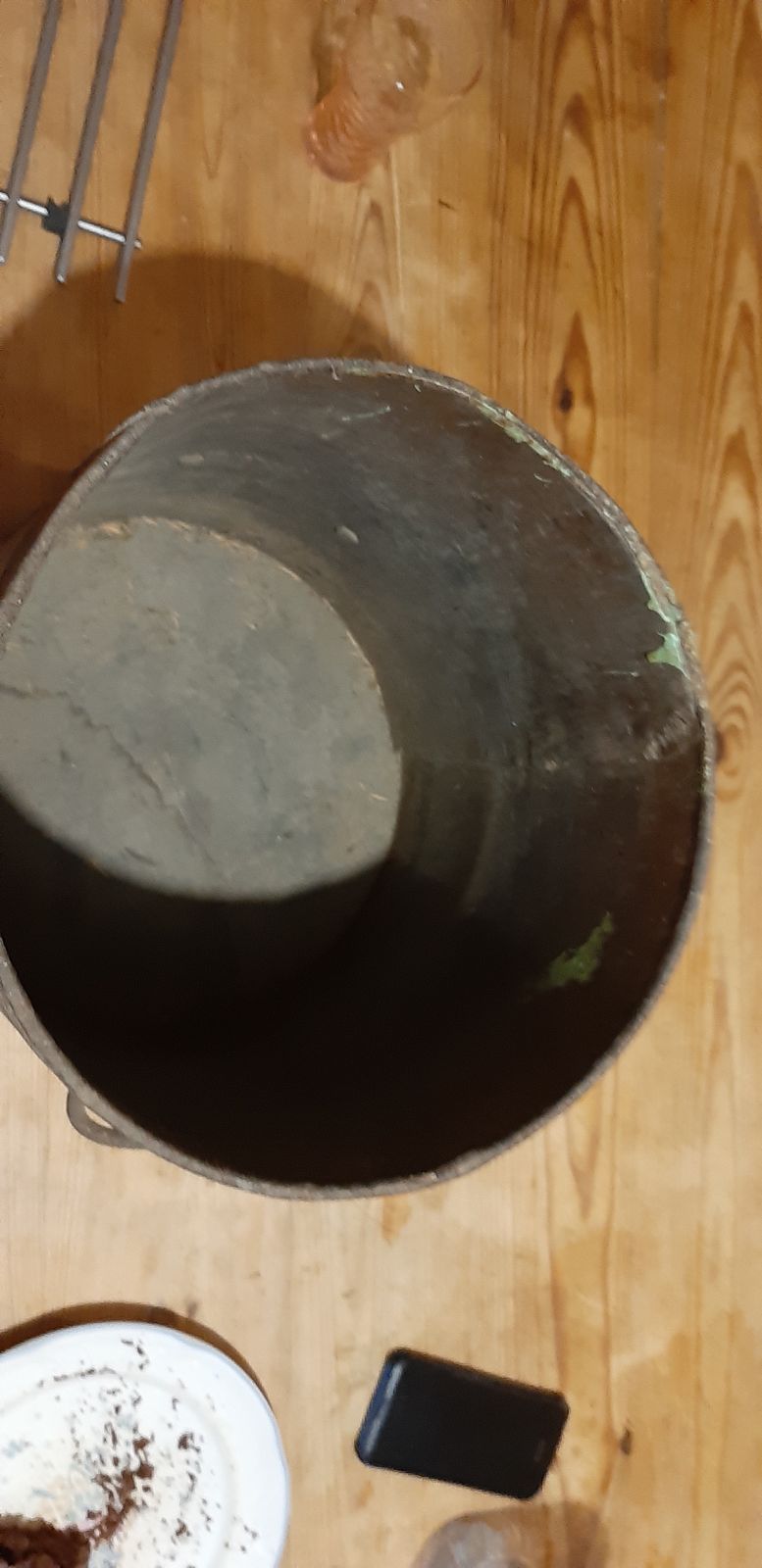 photo buy Old 20th Century Utensil Measuring Grain Double Decalitre In Wood And Wrought Iron
