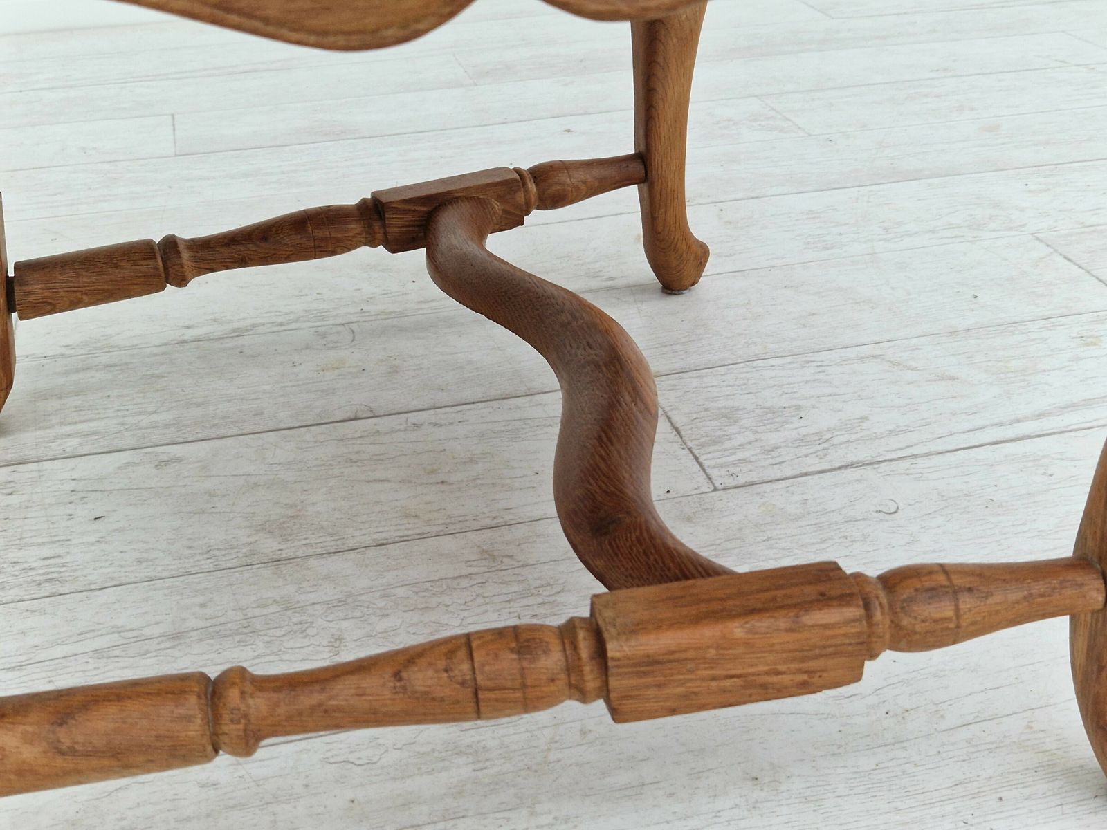 photo vinterior Ca. Jaren 1960, Deens Design, Paar Fauteuils, Eikenhout, Zeer Goede Staat.