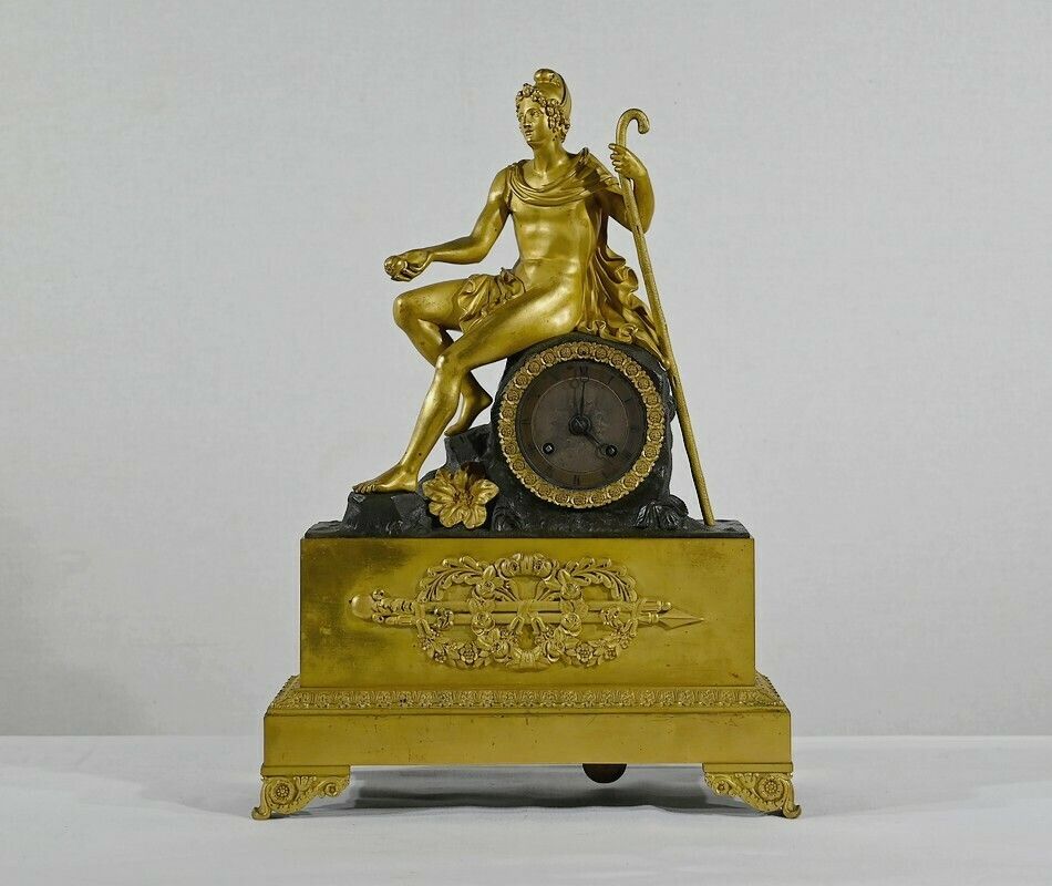 Gilt Bronze Clock, Charles X Period   Early 19th Century