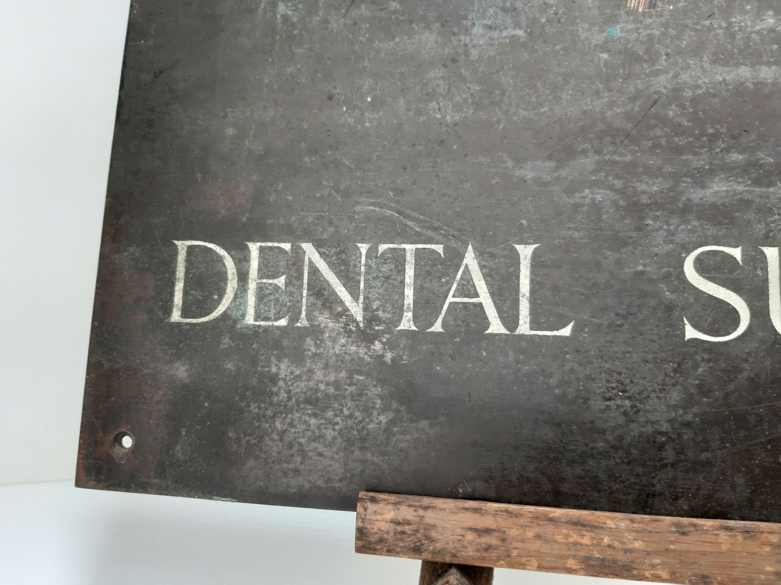 Antique Bronze Dental Surgeon Sign From Nelson Lancashire F Wilson photo Home Decor