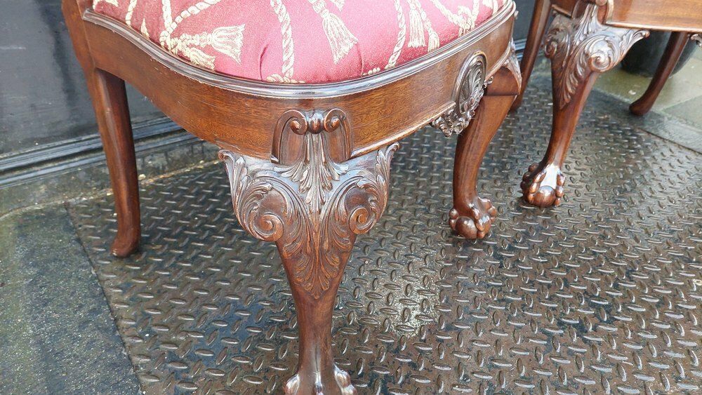 Pair Of Late 19thc Queen Anne Style Mahogany Chair photo furniture