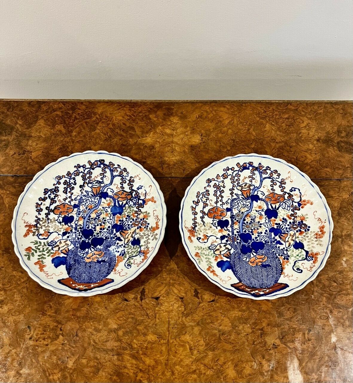 Pair Of Antique Japanese Imari Plates