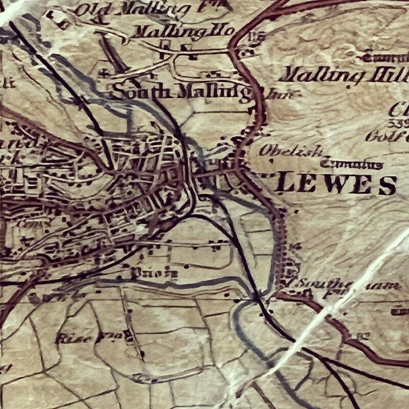 Large Ordnance Survey Map South East Of England Circa 1920 photo vinterior