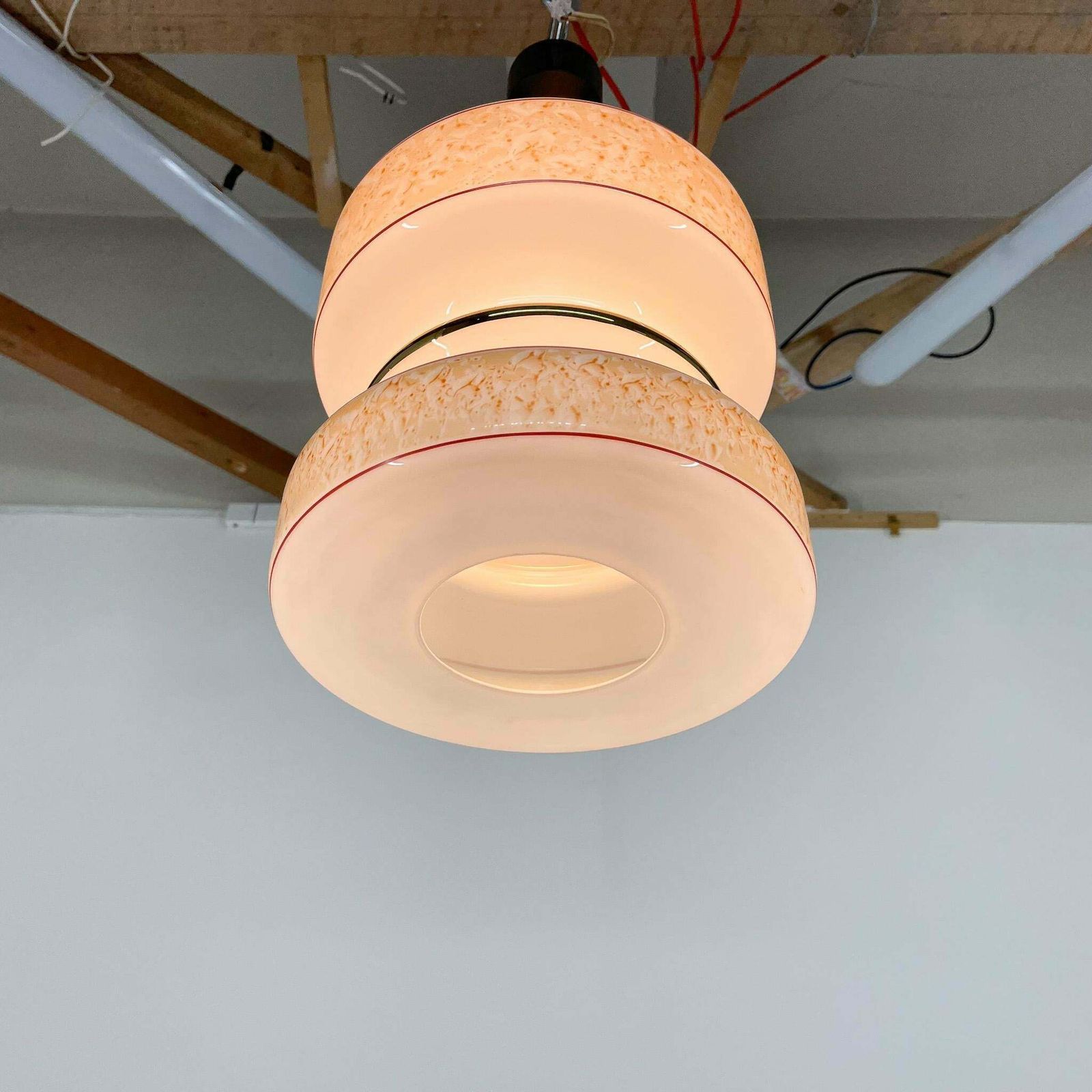 Mid Century Glass Pendant, 1970''S, Czechoslovakia photo Lighting