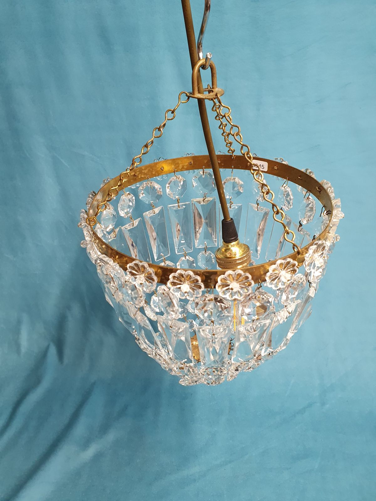 Early 20th Century Prison Bag Chandelier photo Lighting