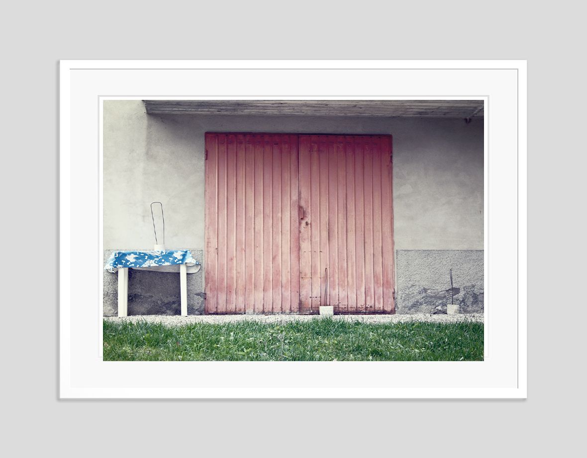 Composition With Pink By Stuart Moller (20x16" Signed Limited Edition Print Framed In Black)