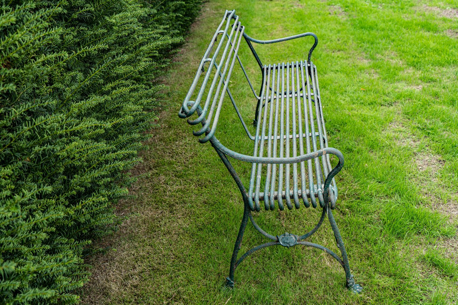 photo buy Antique 19th Century Arras Garden Bench