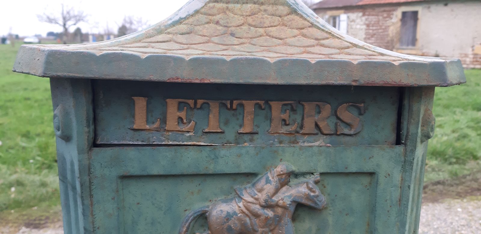 Victorian Cast Iron Mailbox, 1900s photo 804.76