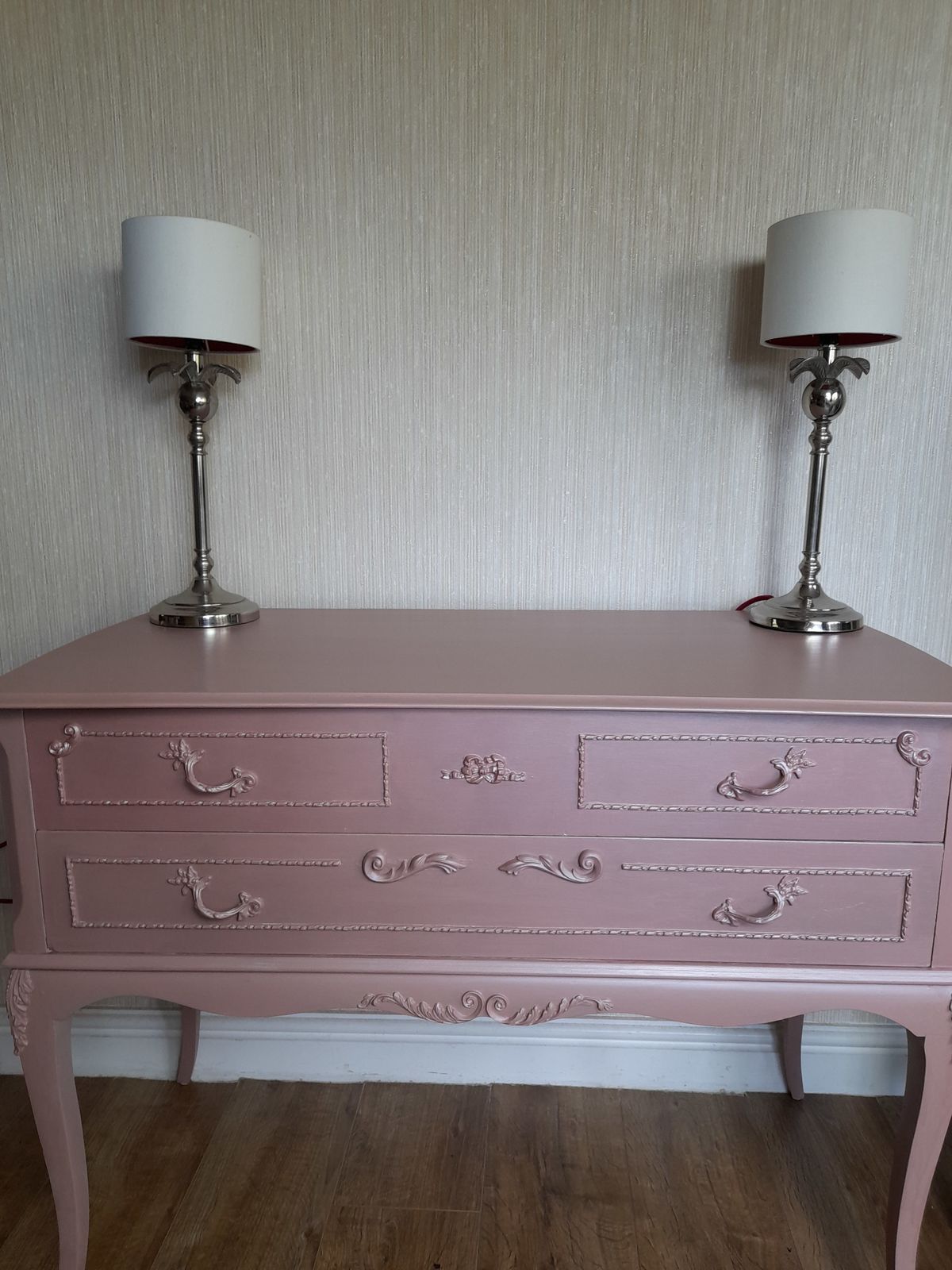 photo furniture Beautiful Pink Metallic Olympus, Lamp, Side, Dressing, Tv Table