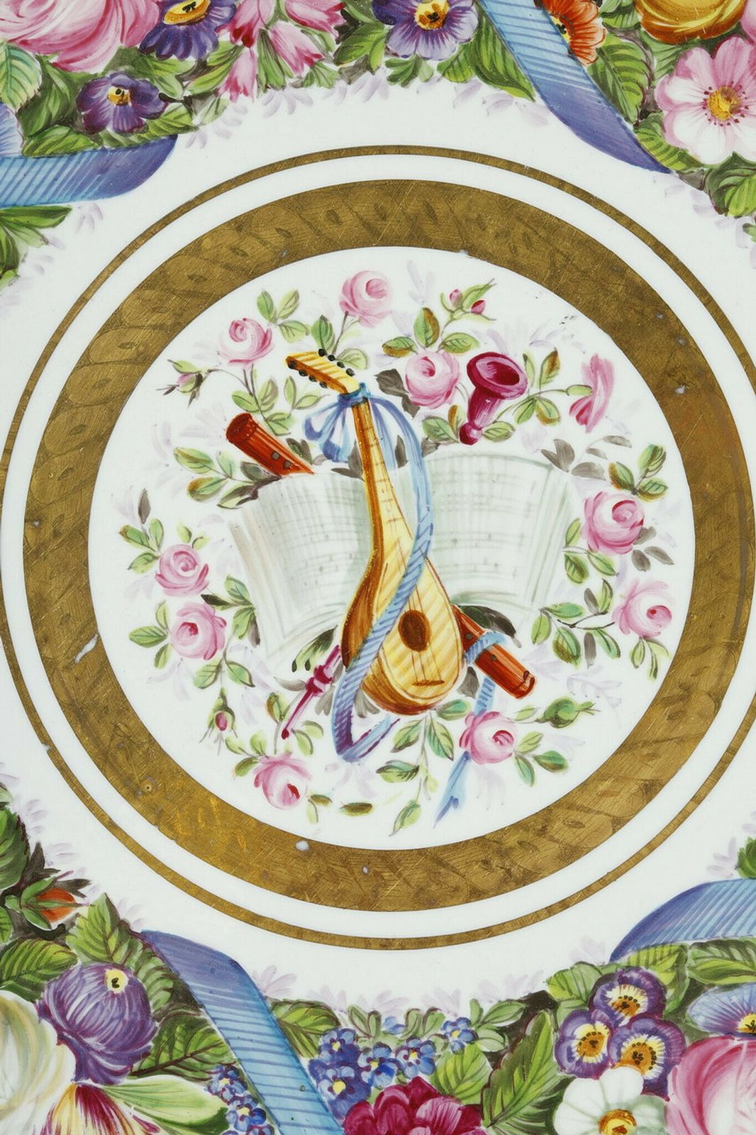 photo furniture Porcelain Pedestal Table "Allegory Of Music", 19th Century