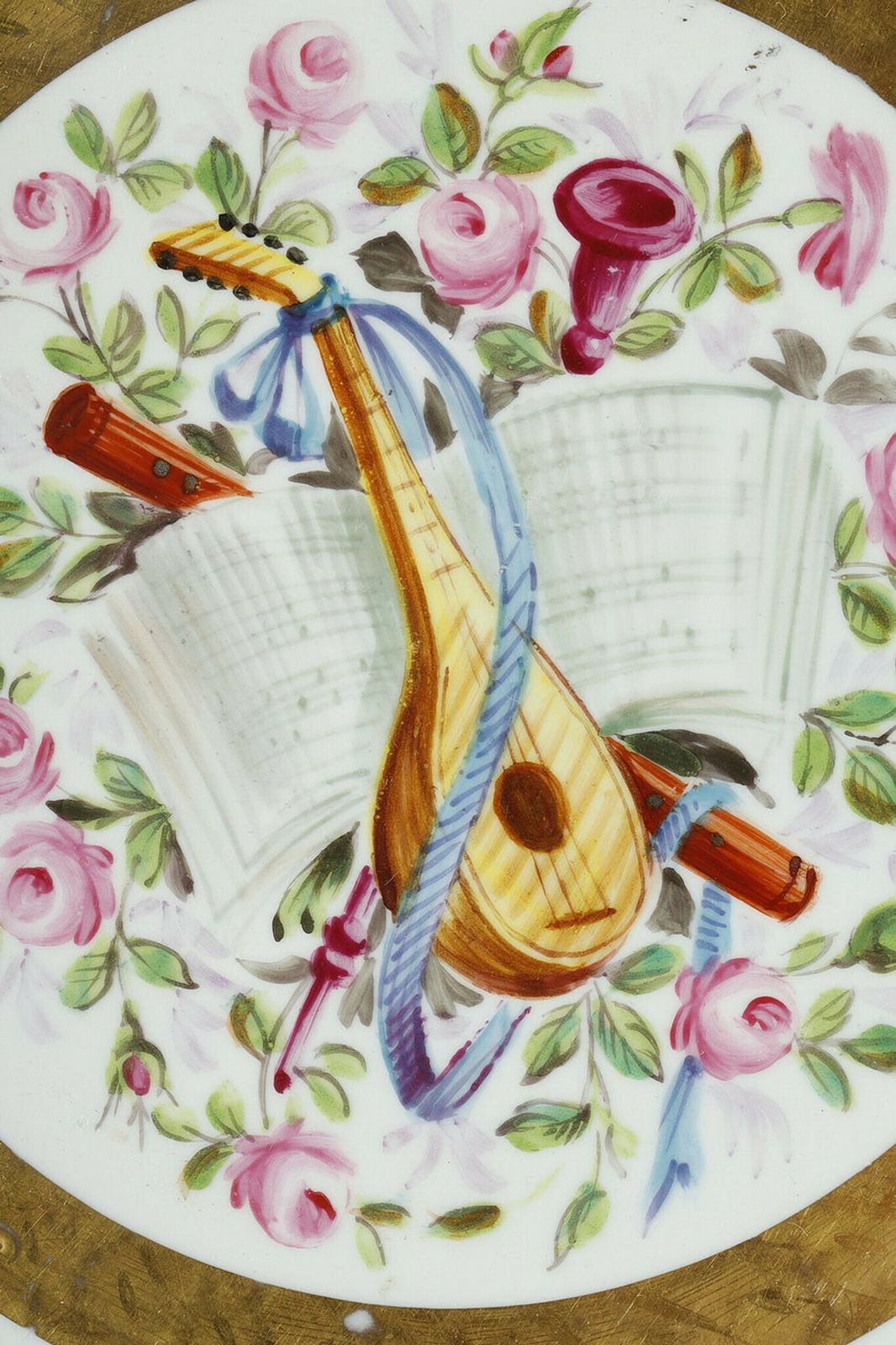 photo for sale Porcelain Pedestal Table "Allegory Of Music", 19th Century