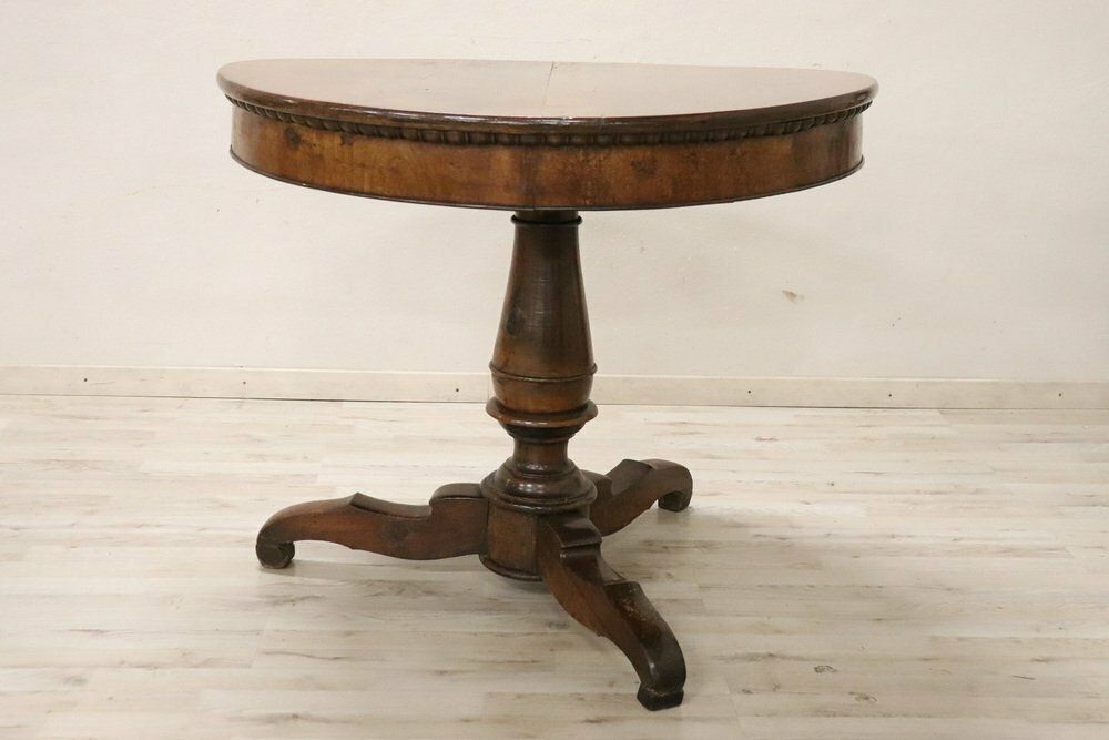 19th Century Walnut Round Center Table photo furniture