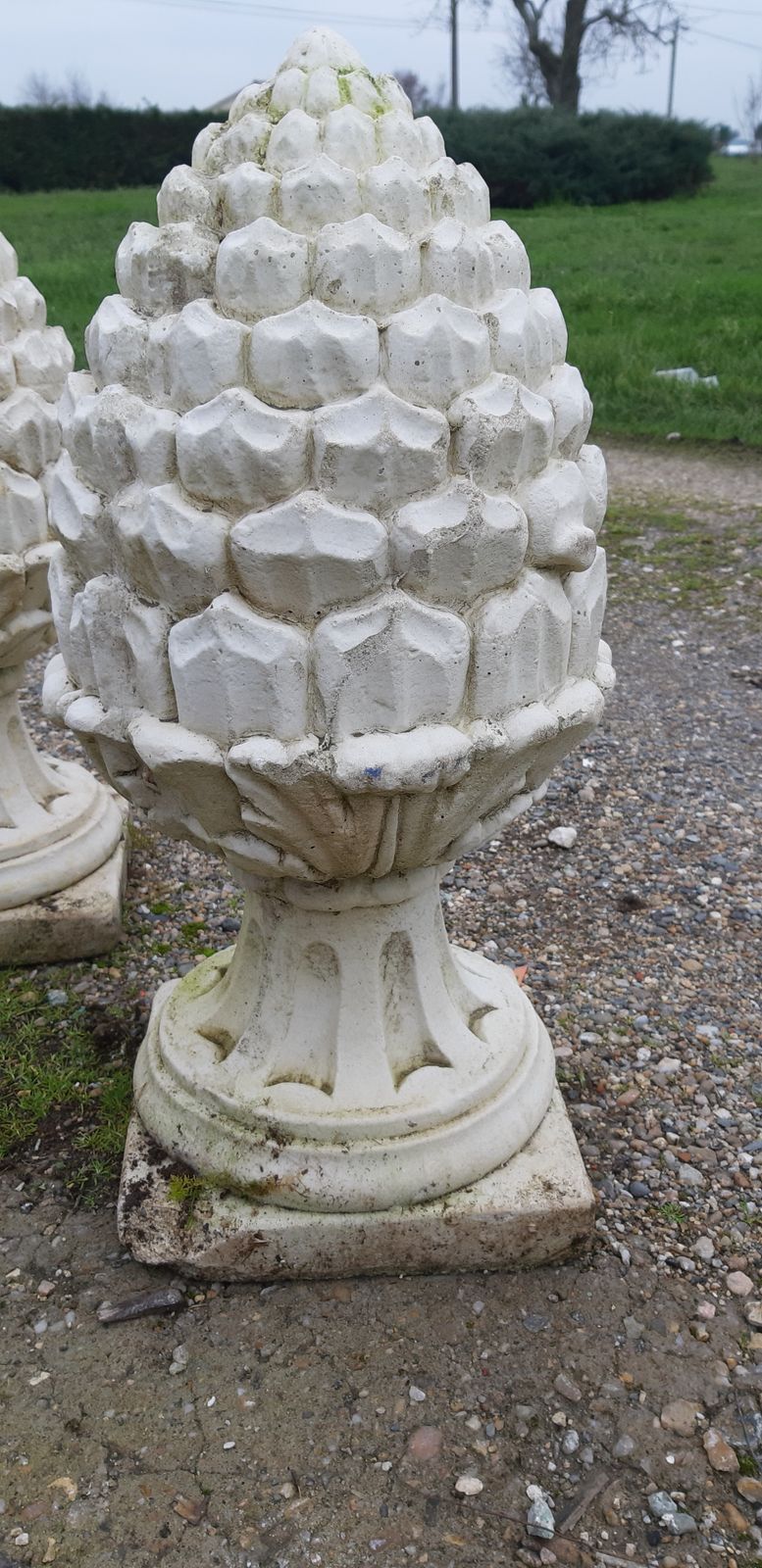 Pair Of Pine Cones In Reconstituted Stone photo buy