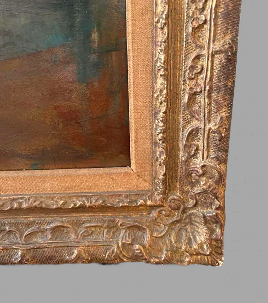 Albert De Belleroche   Oil On Board   Mother And Child photo furniture