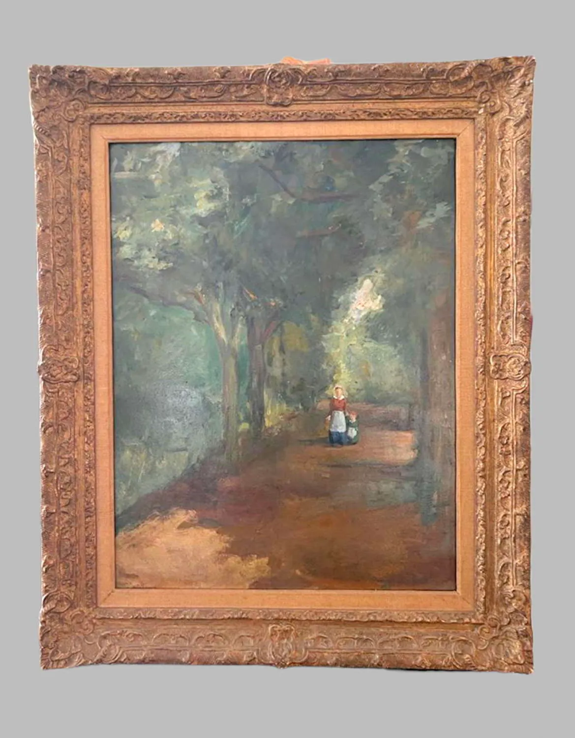 Albert De Belleroche   Oil On Board   Mother And Child