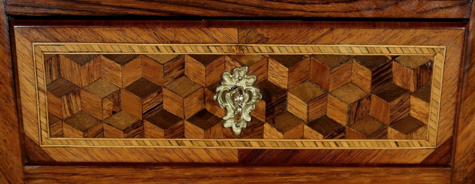 photo furniture Small Chest Of Drawers In Precious Wood Marquetry, Napoleon III Period – Mid 19th Century
