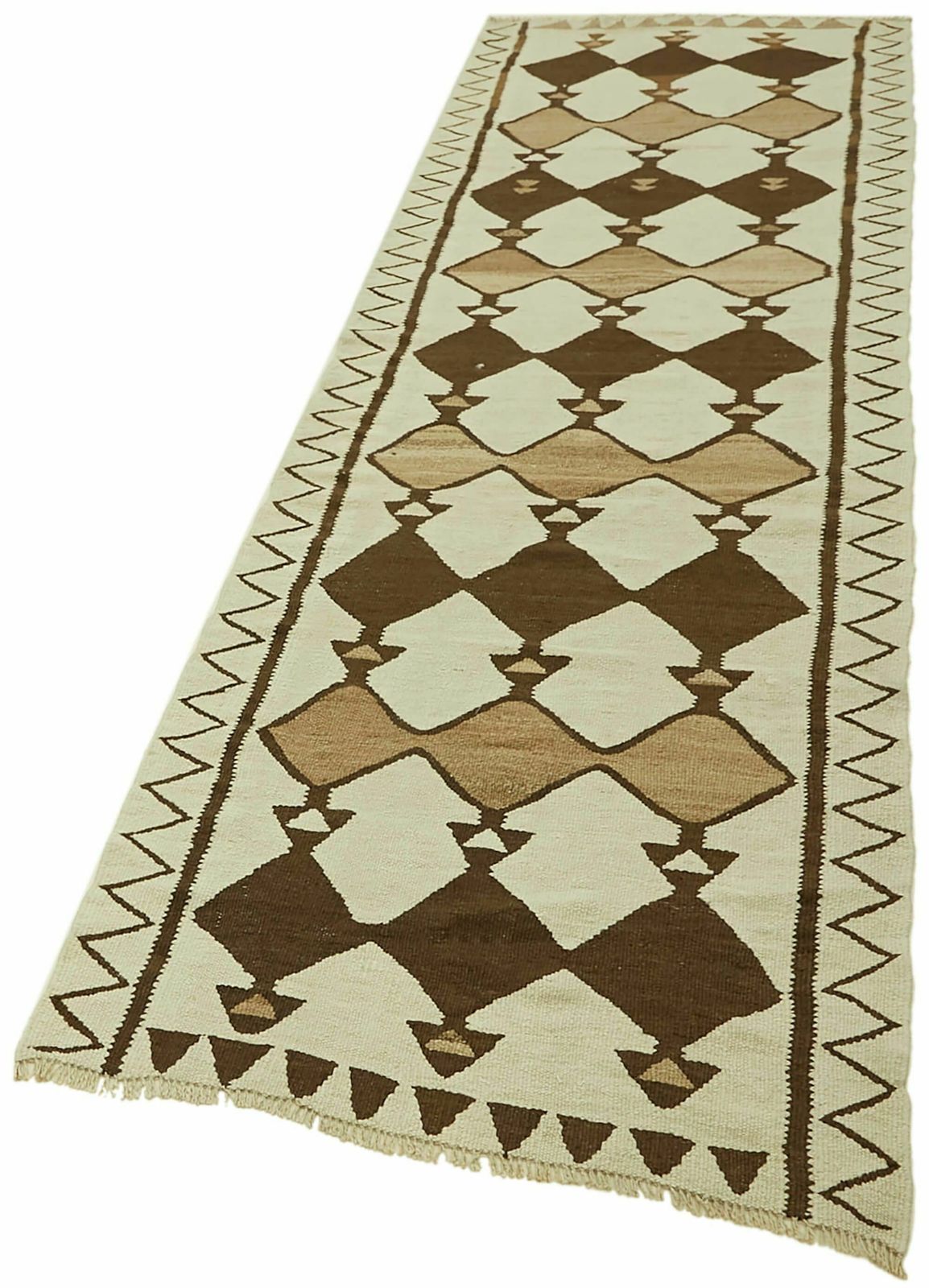 Handmade 305 X 92 Cm Multicolor Boho Runner Kilim Rugs photo for sale