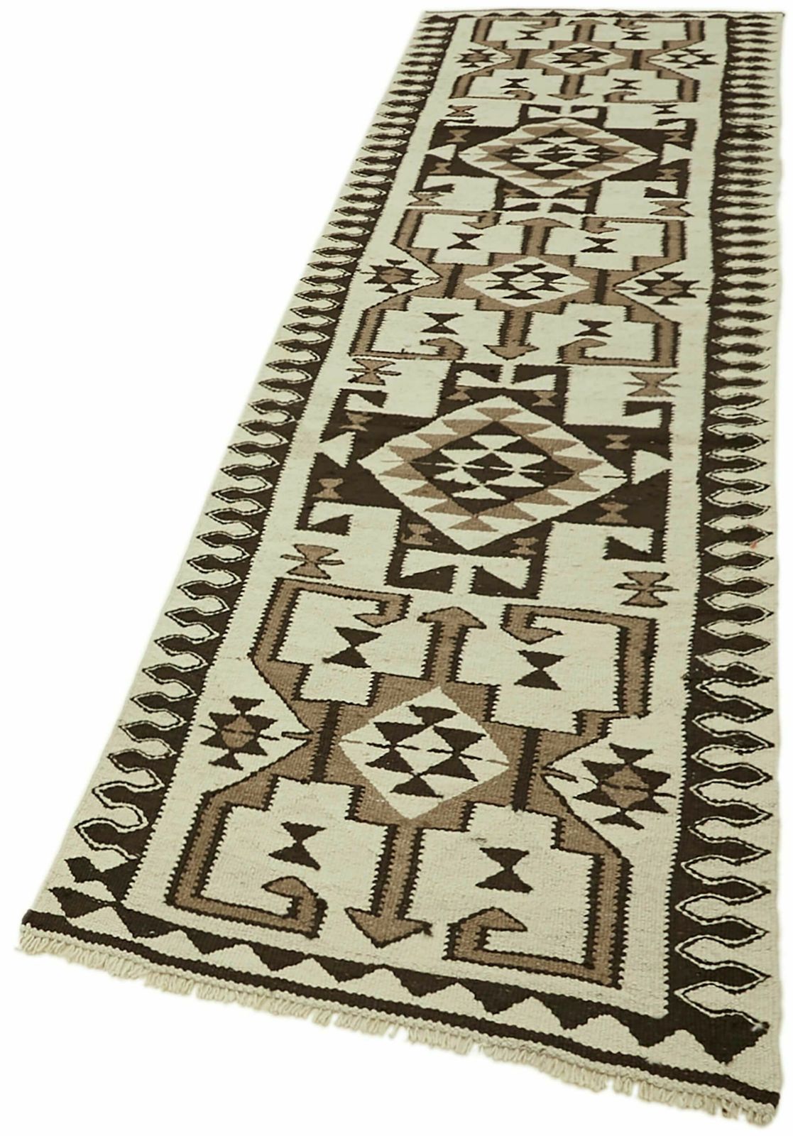 Handmade 325 X 92 Cm Multicolor Boho Runner Rugs photo for sale