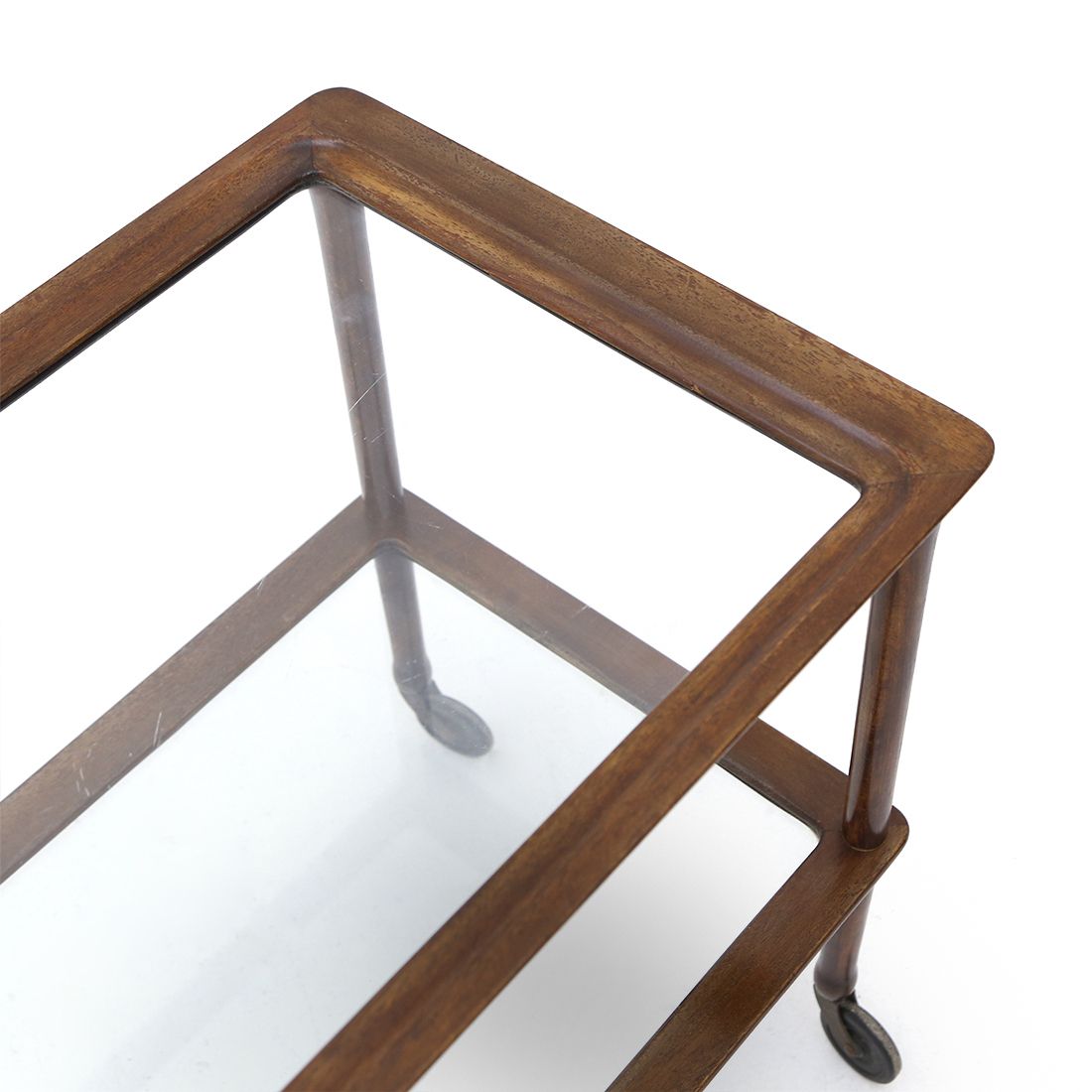 photo for sale Wooden Cart With Glass Shelves, 1950s
