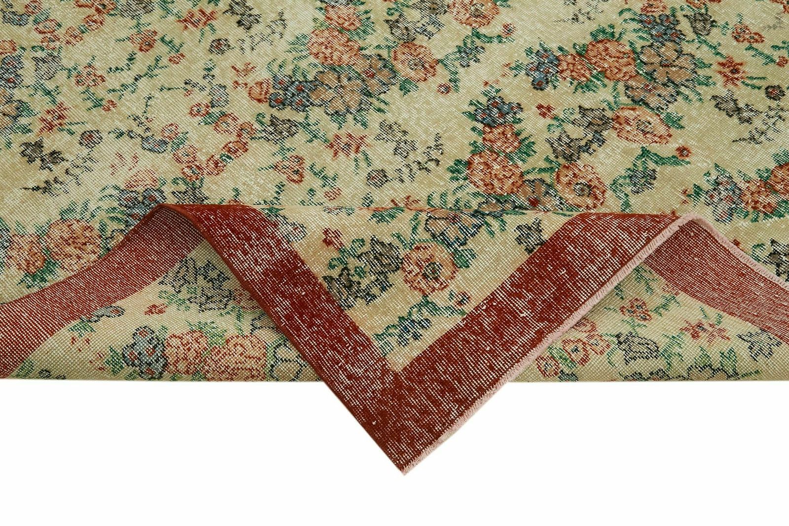 Handmade 308 X 196 Cm Beige Turkish Vintage Area Rug photo vinterior