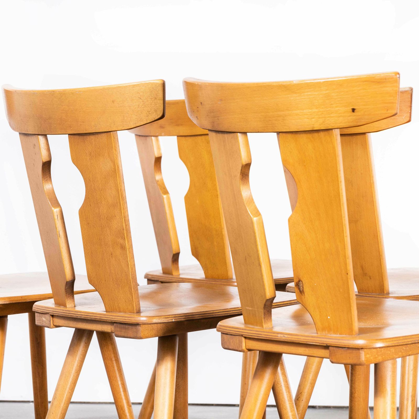 1950’s Alsace Regional Blonde Dining Chair – Set Of Six photo Furniture
