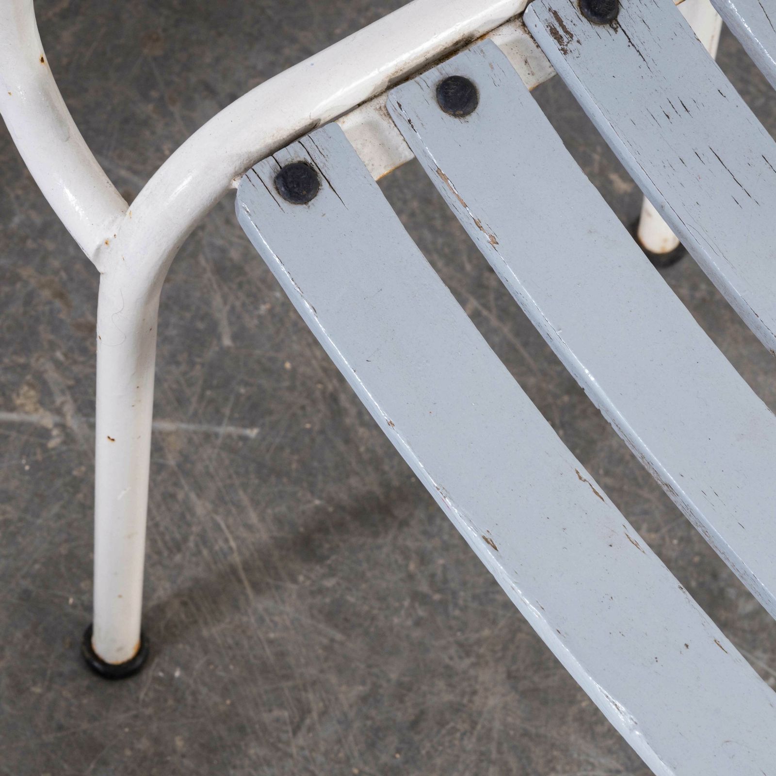 1950’s Set Of Six French Slatted Garden Armchairs photo vinterior