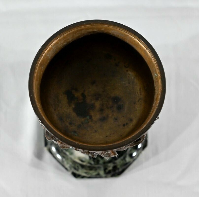 Pair Of Bronze And Marble Cups   Late 19th Century photo Home Decor