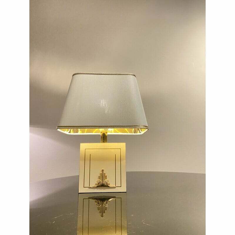 Vintage Hollywood Regency Table Lamp By Disderot France, 1970s photo vinterior