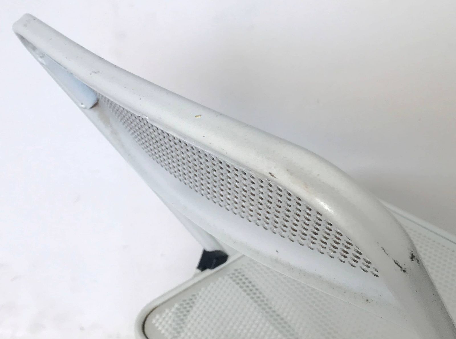 Retro Mid Century Style White Metal Folding Ocassional / Desk Chair photo vintage