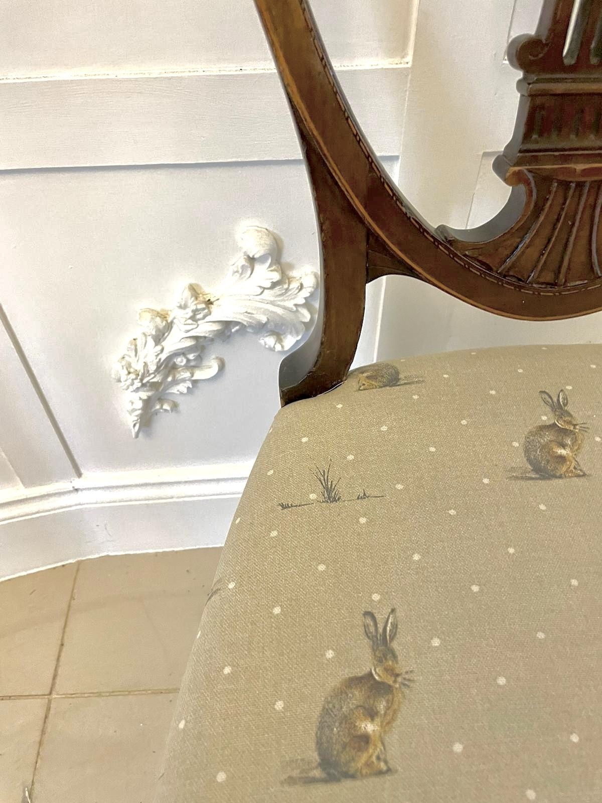 Pair Of Antique 19th Century Quality Mahogany Inlaid Side Chairs photo for sale