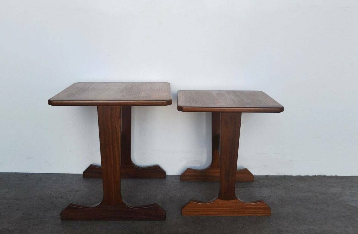 G Plan Mid Century Teak Nest Of Two Side / Bedside / Coffee Tables photo for sale