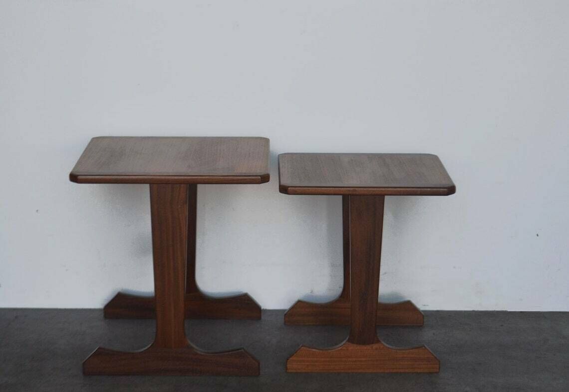 G Plan Mid Century Teak Nest Of Two Side / Bedside / Coffee Tables photo Furniture