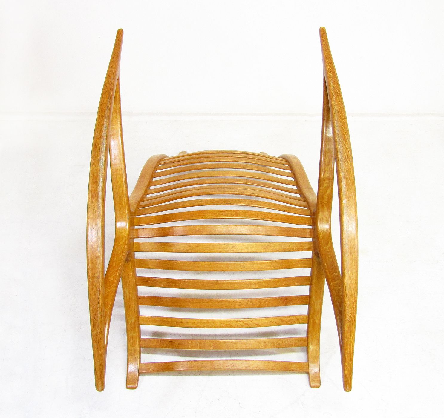 Sculptural 1960s Wishbone Rocking Chair In Oak By Robin Williams photo vintage