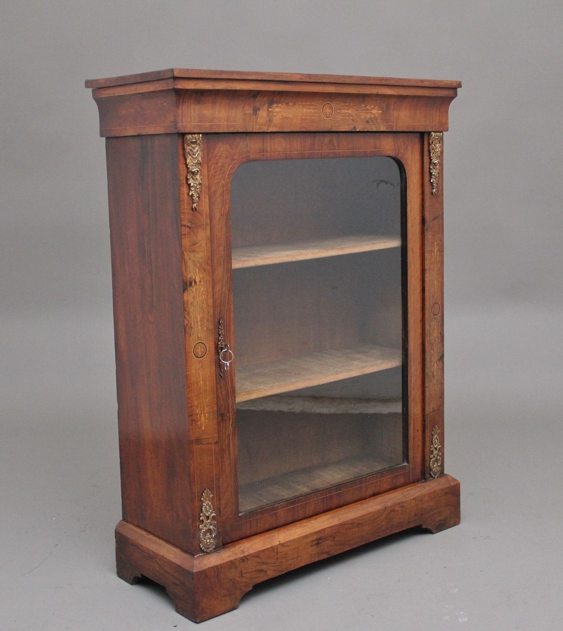 19th Century Walnut And Marquetry Pier Cabinet photo furniture