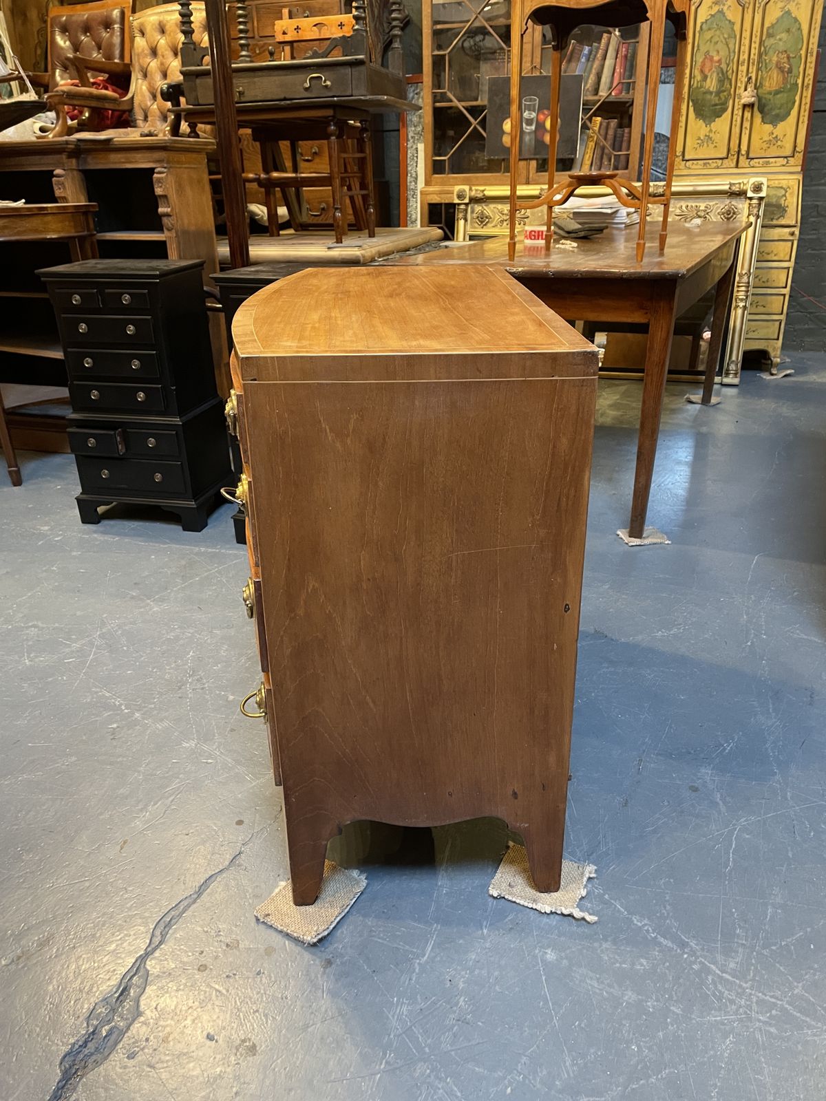 Regency Bow Front Chest Of Drawers photo for sale