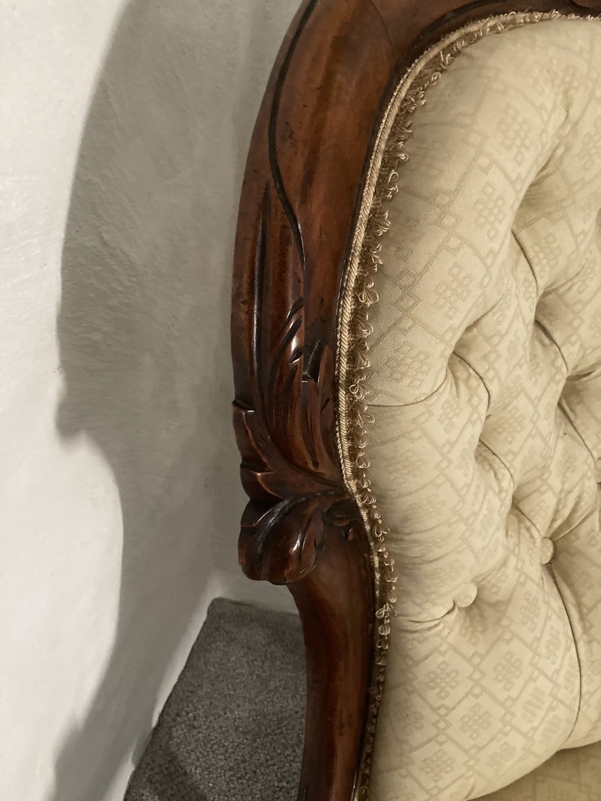 175.0 Victorian Buttoned Back Nursing Chair photo